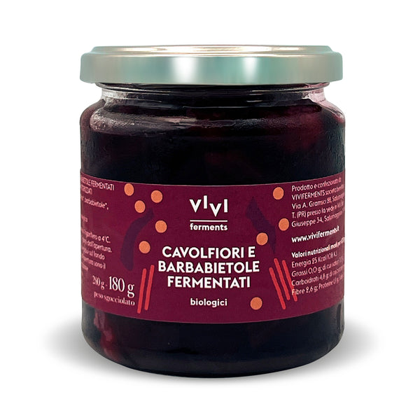 Chou-fleur et betterave fermentés biologiques