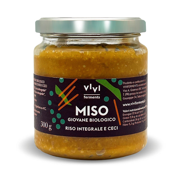 ORGANIC YOUNG MISO. BROWN RICE AND CHICKPEAS