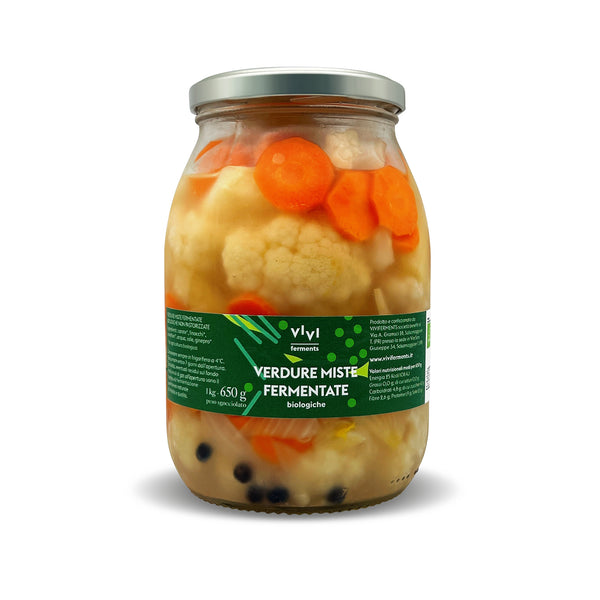 Organic FERMENTED MIXED VEGETABLES (1kg jar)