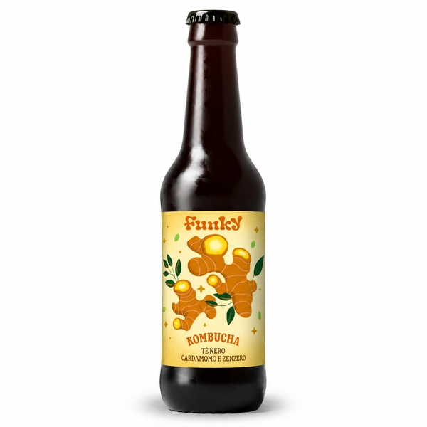 Kombucha. Tè nero, cardamomo e zenzero (Funky Fermenteria)