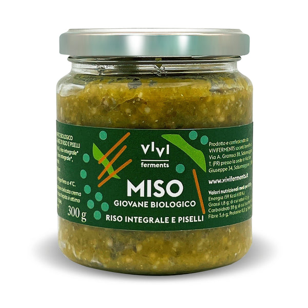 MISO GIOVANE BIOLOGICO. RISO INTEGRALE E PISELLI