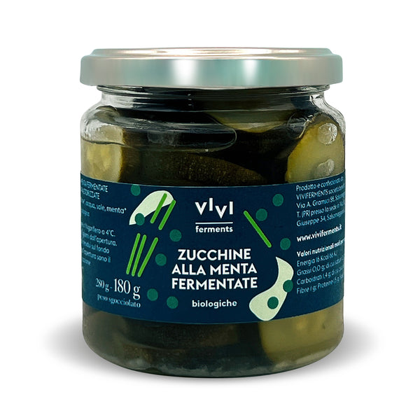 ZUCCHINE ALLA MENTA FERMENTATE biologiche