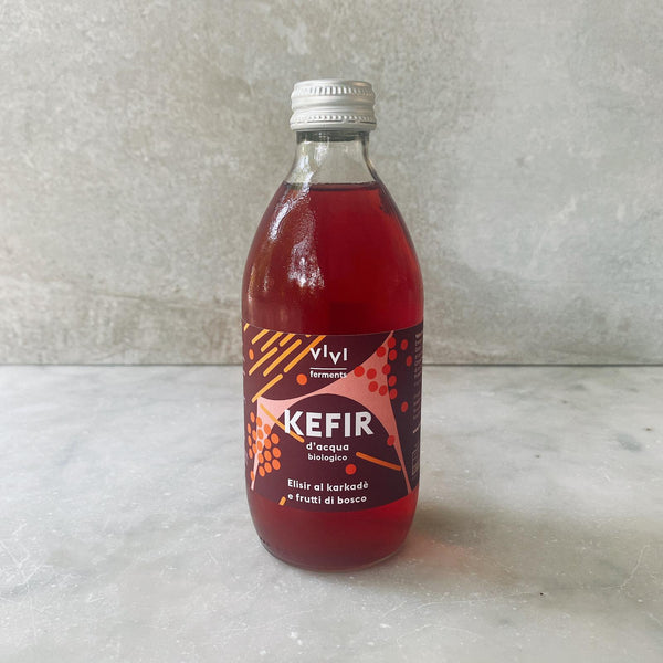 KEFIR AL KARKADÈ E FRUTTI DI BOSCO biologico (12 bottiglie)