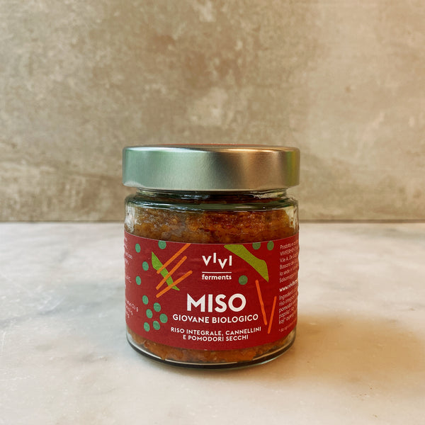 MISO GIOVANE BIOLOGICO. RISO INTEGRALE, CANNELLINI E POMODORI SECCHI