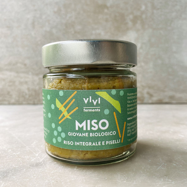 MISO GIOVANE BIOLOGICO. RISO INTEGRALE E PISELLI